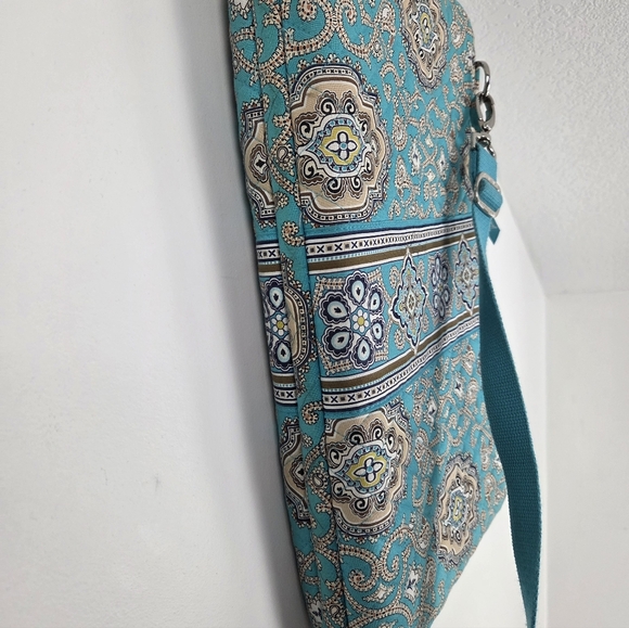 Vera Bradley Laptop Hard-core Organizer Blue Multicolor Quilted Tech Bag - Picture 6 of 11